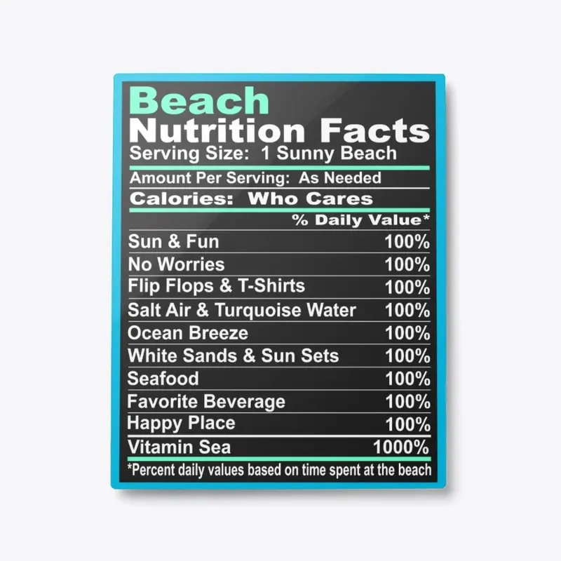 Beach Nutrition Facts